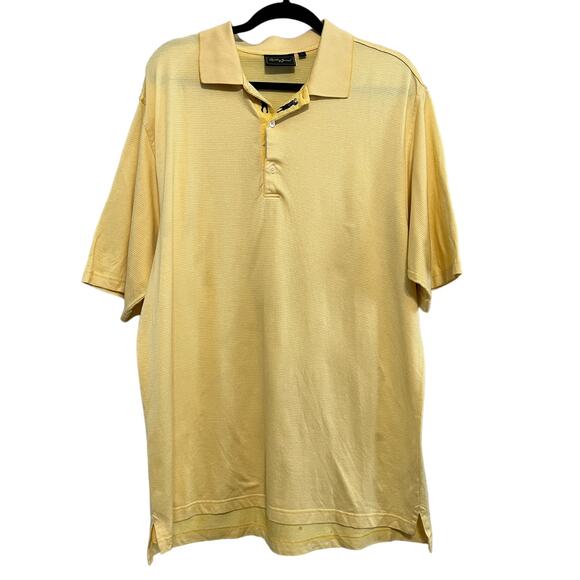 Bobby Jones Yellow Check Golfer Placket Golf Polo Shirt L - Picture 1 of 10